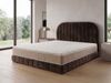 A&J MöbelLand GmbH Polsterbett LEON mit Kopfteil - Stilvolles Bettgestell für Ihr Schlafzimmer (Länge: 209 cm, Höhe Kopfteil: 110 cm, 4 Kopfteil-Varianten, 7 Größen zur Auswahl, Modernes Design, TOP ANGEBOT!, Inklusive Bettgestell), Komplettgestell-Set Bild 2
