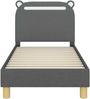 vidaXL Kinderbettgestell mit Kopfteil Dunkelgrau 70 x 140 cm Stoff 42011205 Bild 5