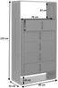 Highboard HWC-P43, Hochschrank Sideboard Kommode, 5 Schubladen MDF 155x80x41cm ~ Wotan-Eiche-Optik, weiß Bild 3