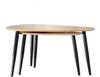 Casâme Set von 2 ineinander greifenden Tischen mit Metallbeinen - Helles Holz Bild 4