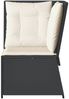 vidaXL Garten-Ecksofa mit Kissen Schwarz Poly Rattan 368982 Bild 4