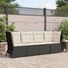 vidaXL Garten-Ecksofa mit Kissen Schwarz Poly Rattan 368982 Bild 3