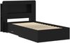vidaXL Bettgestell mit Stauraum Schwarz 75x190 cm Holzwerkstoff 3433801 Bild 2