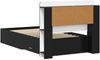 vidaXL Bettgestell mit Stauraum Schwarz 75x190 cm Holzwerkstoff 3433801 Bild 5
