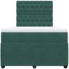 vidaXL Boxspringbett mit Matratze Dunkelgrün 120x200 cm Samt 3292319 Bild 4