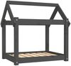 vidaXL Hundebett 71 x 55 x 70 cm Massivholz Kiefer, Grau Bild 2
