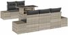 vidaXL Garten-Sofa-Set mit Kissen 6 pcs Hellgrau und Dunkelgrau 3357835 Bild 2