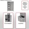 Kommode HWC-D12, Shabby-Look Vintage, 82 x 55 x 30 cm ~ braun Bild 2