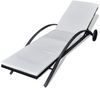 vidaXL Sonnenliege mit Polster & Rollen Poly Rattan Schwarz 42489 Bild 2