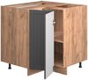 Eckunterschrank Fame-Line Dunkelgrau 80.5 cm , AP Marmor Vicco Bild 5