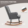 Sessel 64x89x90 cm mit Hocker 45x37x31 cm, gepolstert, dunkelgrau Bild 4