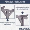 Pergola aus Holz LURV Grau 4x2m Kiefernholz Rankhilfe Pergola Holz Bausatz freistehend Gartendeko Gartenbogen Gartenpergola Bild 3