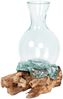 Teak Blumenvase DROP-B ca. H45cm Natural Dekovase Vase Glasvase Unikat Handmade Bild 3