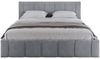 thematys Polsterbett Bett aus Velours Stauraumbett - TOPSELLER - MADE IN EU - (verfügbar 90x200 120x200 140x200 160x200 180x200cm, Bettrahmen, Bett, Optional mit Matratze bestellbar, mit großen gepolsterten Kopfteil, mit Bettkasten zum aufklappen), Met... Bild 4
