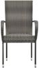 vidaXL Gartenstühle Stapelbar 2 Stk. Grau Poly Rattan 46464 Bild 5