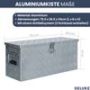 Aluminiumbox mit Deckel - Abschließbar | Alubox Deichselbox Alu Anhängerbox Werkzeugkiste Metall Transportbox Metallkiste, 76,5x26,5x33cm Silber Bild 3