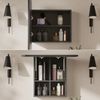 Badspiegelschrank Zino Anthrazit 60 x 50 cm mit Regalen Vicco Bild 5