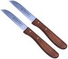 2 x Küchenmesser, rostfrei, sehr scharf, Klinge 3" = 7,2 cm, gerade, Kirschbaum-Holzgriff, Marsvogel Solingen Bild 3