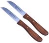 2 x Küchenmesser, rostfrei, sehr scharf, Klinge 3" = 7,2 cm, gerade, Kirschbaum-Holzgriff, Marsvogel Solingen Bild 2