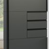 Schwebetürenschrank Kleiderschrank 270 cm in Grafit mit Schubladen, Rahmenspiegel Bild 4
