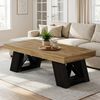 Tribesigns Couchtisch Großer Couchtisch 140 cm, Wohnzimmertisch Holz mit verstärkten X-Bein Bild 1