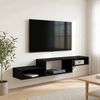 vidaXL Wandmontierter TV-Schrank Wandhalterung Schwarze Eiche 8005990 Bild 4