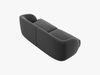 Micadoni 2-Sitzer Sofa Miley | Beinfarbe Black Plastic, Grau, Samt Bild 3
