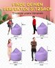 PATCH HOME Sitzsack Tropfenform – XXXL – Flieder, bequemer Sitzsack aus Luxus-Polyester-Gewebe, bereits befüllt Bild 3