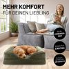 Lumaland Tierbett Hundebett Cord In-& Outdoor S 70x60x18cm olive vakuumiert, Hundesofa orthopädisch Hundekorb Tierbett waschbar hoher Rand Bild 3