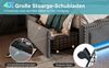 Polsterbett, Samt mit 4 Schubladen, LED & USB-C-Anschluss, 140x200 cm, Grau, mit Matratze Bild 4