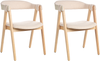 Esszimmerstuhl 2er Set DAY Bouclé Hellbraun Beige Bild 4