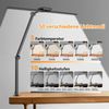 LMaxhome Schreibtischlampe 24W LED Dimmbar Doppelkopf klemmbar 2000lm Augenschutz Büro Tageslicht, 75CM, LED fest integriert, 5 Farbtemperatur und 10 Helligkeitsstufen, Touch-Steuerung, Werkbankbeleuchtung, Tischleuchte, Leselampe für Home Bild 3