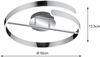 LED Deckenleuchte PARMA Metall Chrom/Weiß 3 Stufen Dimmer Ring, Ø 50cm Bild 4