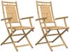 vidaXL Gartenstühle 2 Stk. Klappbar 53x66x99 cm Bambus 368038 Bild 2