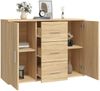 vidaXL Sideboard Sonoma-Eiche 91x29,5x65 cm Holzwerkstoff 823345 Bild 5