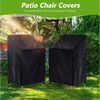LuxusKollektion Gartenmöbel-Schutzhülle Gartenstuhl Abdeckung Stapelstühle 2er Schwarz 70 x 75 x 85 120cm Bild 3