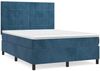 vidaXL Boxspringbett mit Matratze Dunkelblau 140x200 cm Samt 3143029 Bild 2