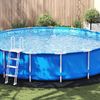 vidaXL Bodenfolie für Pools Schwarz Ø 550 cm Vliesstoff 42009119 Bild 1