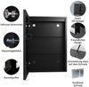 WDWRITTI Spiegelschrank Schwarz mit beleuchtung Hängeschrank 3Lichtfarben Dimmbar Anti-fog (Badezimmerspiegelschrank mit LED Speicherfunktion 1 türen 50x13x70cm, Rasiersteckdose, Doppelseitiger Spiegel, Alu-Schranktür) Full Surround Light Strip, mit Ne... Bild 4