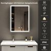 WDWRITTI Spiegelschrank Schwarz mit beleuchtung Hängeschrank 3Lichtfarben Dimmbar Anti-fog (Badezimmerspiegelschrank mit LED Speicherfunktion 1 türen 50x13x70cm, Rasiersteckdose, Doppelseitiger Spiegel, Alu-Schranktür) Full Surround Light Strip, mit Ne... Bild 2