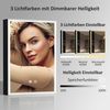 WDWRITTI Spiegelschrank Schwarz mit beleuchtung Hängeschrank 3Lichtfarben Dimmbar Anti-fog (Badezimmerspiegelschrank mit LED Speicherfunktion 1 türen 50x13x70cm, Rasiersteckdose, Doppelseitiger Spiegel, Alu-Schranktür) Full Surround Light Strip, mit Ne... Bild 3