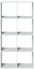 vidaXL Raumteiler Bücherregal Weiß 69,5 x 29 x 137,5 cm Holzwerkstoff 858021 Bild 5