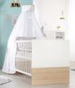 roba Kindermöbelset 'Gabriella' - Gitterbett 70 x 140 cm - Wickelkommode breit mit Aufsatz - Weiß / Eiche Bild 4