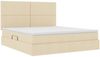 vidaXL Aufbewahrungsbett mit Matratze Creme 180 x 200 cm Polyester 3371737 Bild 5