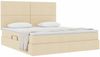 vidaXL Aufbewahrungsbett mit Matratze Creme 180 x 200 cm Polyester 3371737 Bild 3