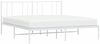 vidaXL Bettgestell mit Kopfteil Metall Weiß 183x213 cm 352534 Bild 5