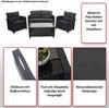 XXL Poly-Rattan Garnitur HWC-F10, Balkon-/Garten-/Lounge-Set Sitzgruppe, Sofa Sessel mit Kissen Spun Poly ~ anthrazit Bild 2