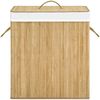 vidaXL Bambus-Wäschekorb mit 2 Fächern 100 L 320740 Bild 4