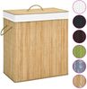 vidaXL Bambus-Wäschekorb mit 2 Fächern 100 L 320740 Bild 2