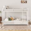Flieks Etagenbett, Kinderbett Metallbett Doppelbett mit Lattenrost und Leiter 140x200cm Bild 2